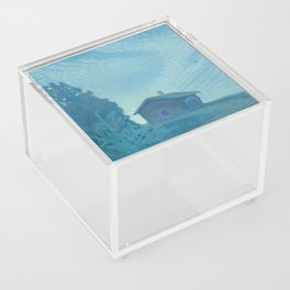 Bror Lindh Swedish Chalet House in the Evening Light Acrylic Box