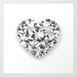 DIAMOND HEART Art Print