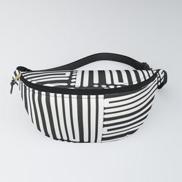 Black and white  Fanny Pack