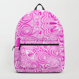 Dreaming in Pink, Mandala Art Backpack