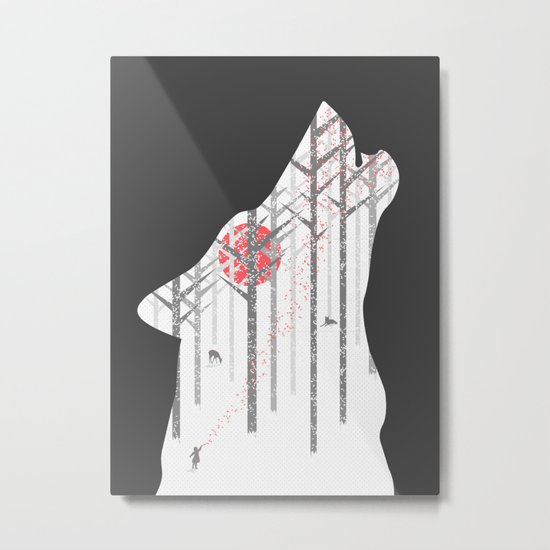 Winter Wolf Metal Print