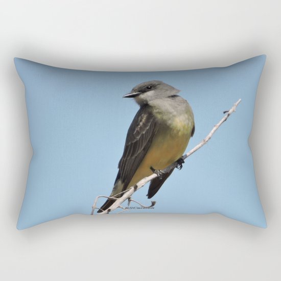 A Cassin's Kingbird Scopes the Skies for Flies Rectangular Pillow