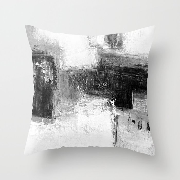 Abstract Black & White Lumbar Pillow - H U N T E D F O X