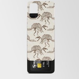 Spinosaurus hand drawn fossil bone skeleton pattern  Android Card Case