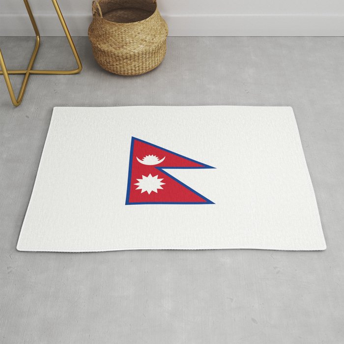 Flag Of Nepal Nepal Buddhism Nepali Nepalese India Asia Kathmandu Pokhara Tibet Rug By Oldking Society6