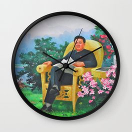 Kim Jong Il North Korean Propaganda Wall Clock