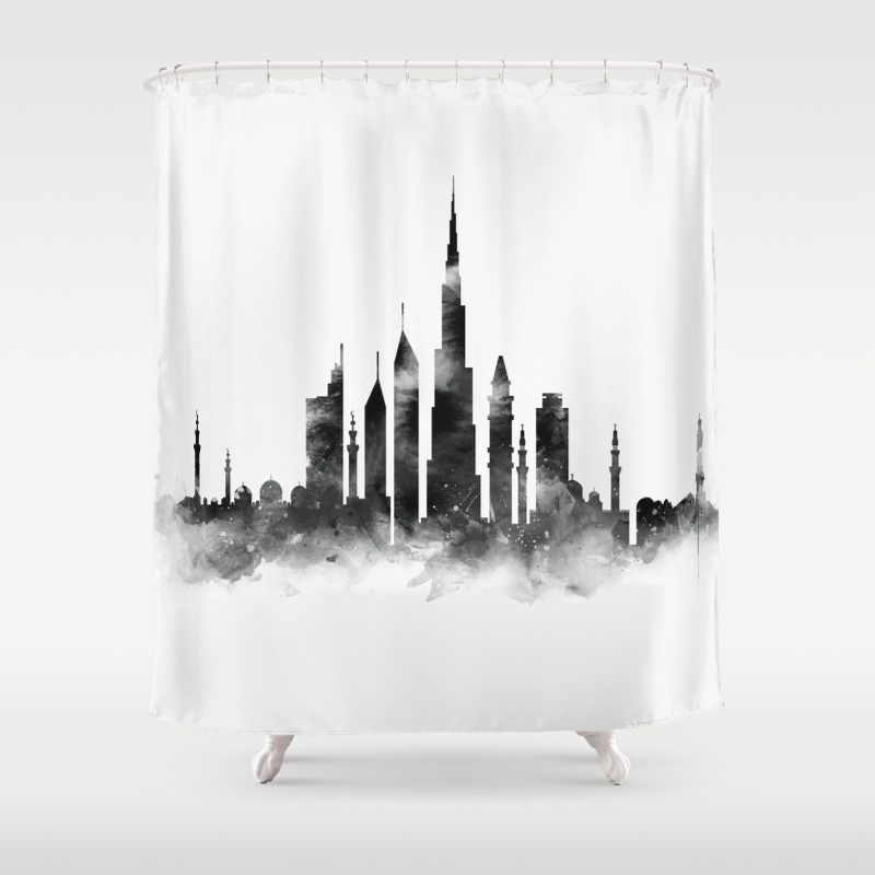 Dubai Skyline Shower Curtain By Artsaren Society6