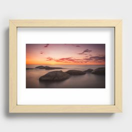 Beautiful sunrise in Spanish Costa Brava Recessed Framed Print