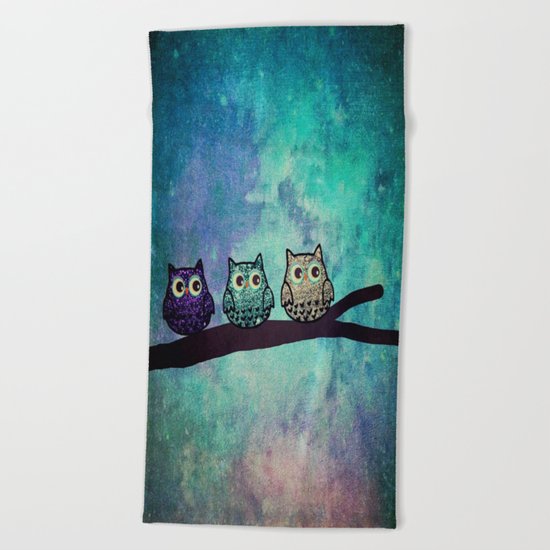 owl-46 Beach Towel