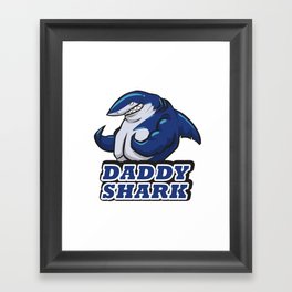 Daddy shark Framed Art Print