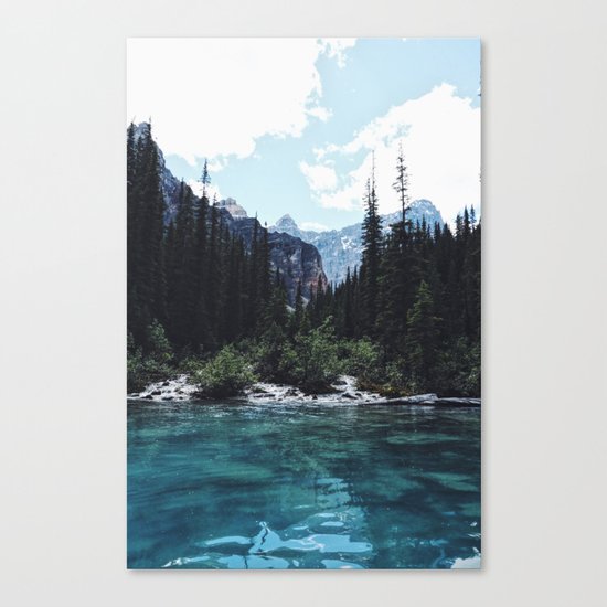 Glacier Creek, Moraine lake Banff Canvas Print