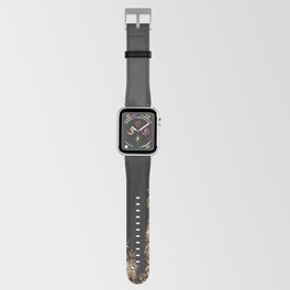 Black Paint Brushstrokes Gold Foil Apple Watch Band