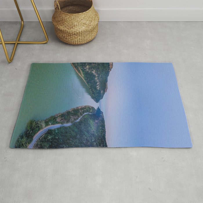 Travel down the N'taba River panorama Rug