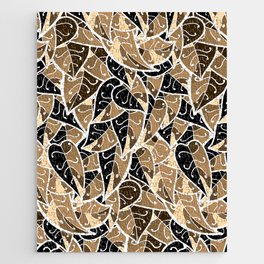 Tropical Leaves Tan Dress Pattern2022-jan12 Jigsaw Puzzle