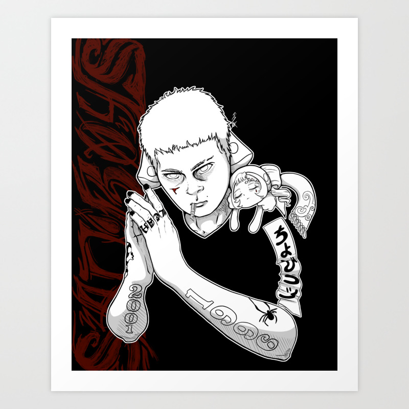 Get Wallpaper Yung Lean X Chobits Art Print By Sjochman Society6 For Android
