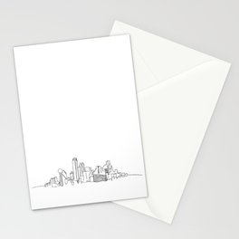Dallas Skyline Drawing Stationery Card