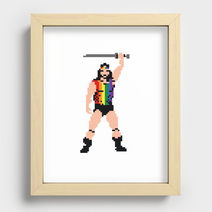 The Open Minded Barbarian Recessed Framed Print