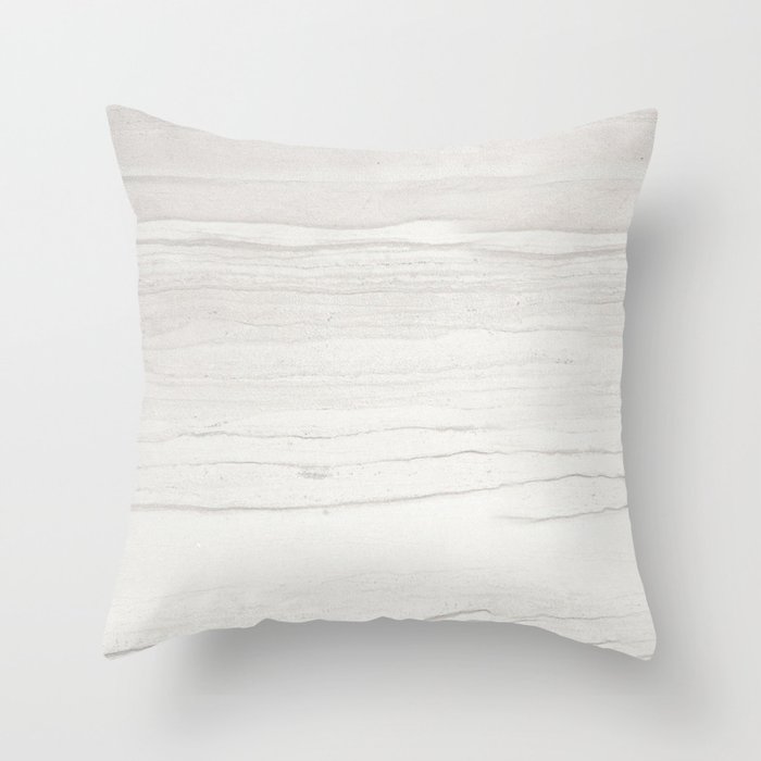 Motion Honed Limestone Light Gray Throw Pillow