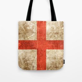 Vintage Aged and Scratched English Flag Tote Bag