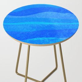 The Blue Divide - Modern abstract color layers - ocean Side Table