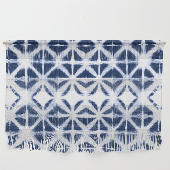 Moroccan design white and indigo blue Wall Hanging