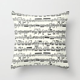 Sheet Music // Ivory Throw Pillow