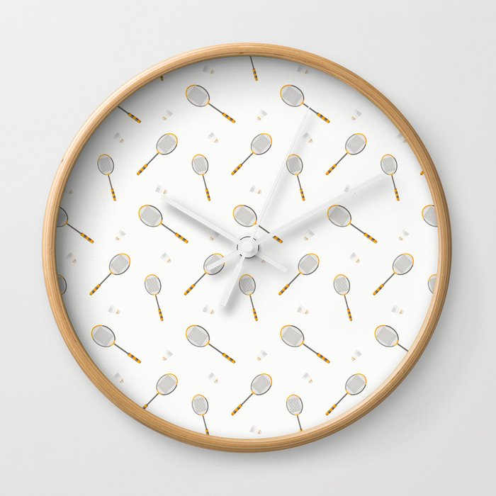 Badminton sport pattern Wall Clock