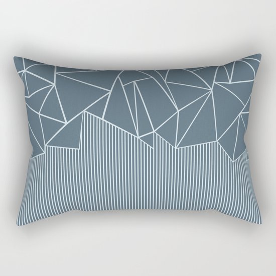 Ab Lines Blues Rectangular Pillow