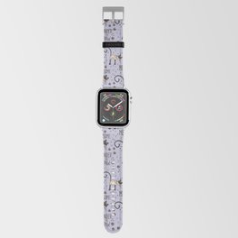 Adorable Siamese cat pattern with lettering Apple Watch Band
