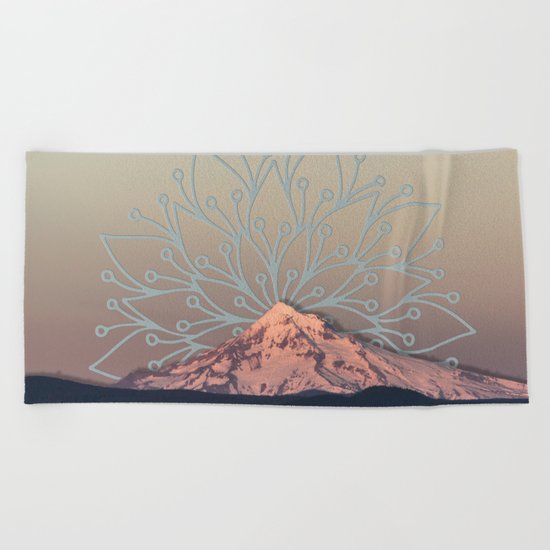 Mountain Mandala Beach Towel