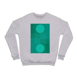 Bold Arches and Lines Minimal Mint Moon Abstract Crewneck Sweatshirt