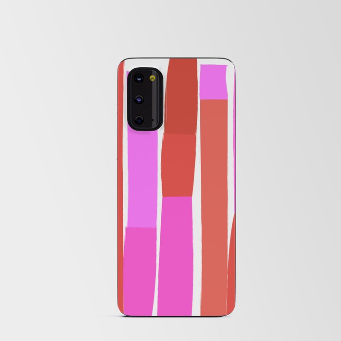 Limeao - Colorful Abstract Decorative Summer Design Pattern in Pink and Red Android Card Case