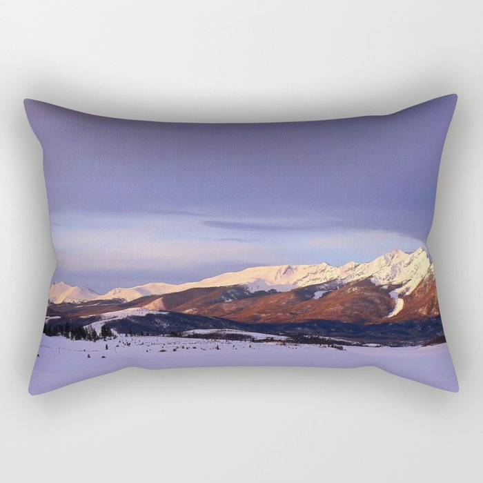 First Light on the Ten Mile Range Rectangular Pillow