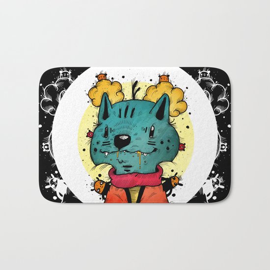 Wolfy (Color Version) Bath Mat