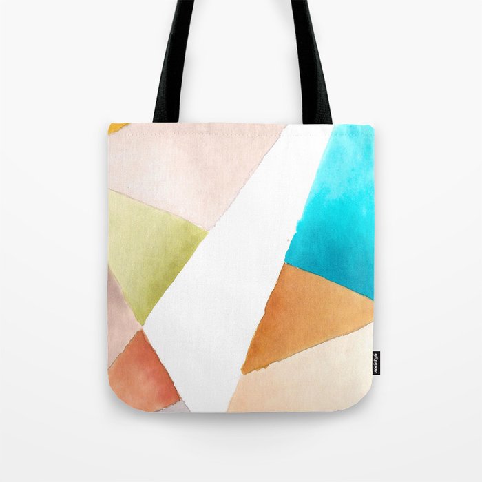 Geometric Watercolor Tote Bag