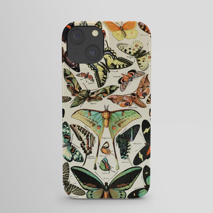 Papillon I Vintage French Butterfly Charts by Adolphe Millot iPhone Case