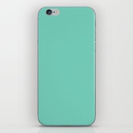 Light Aqua Green Solid Color Pantone Opal 14-5718 TCX Shades of Blue-green Hues iPhone Skin