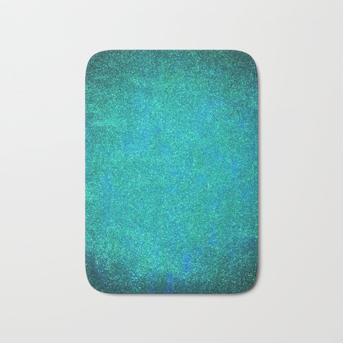Turquoise Blue Glitter Bath Mat