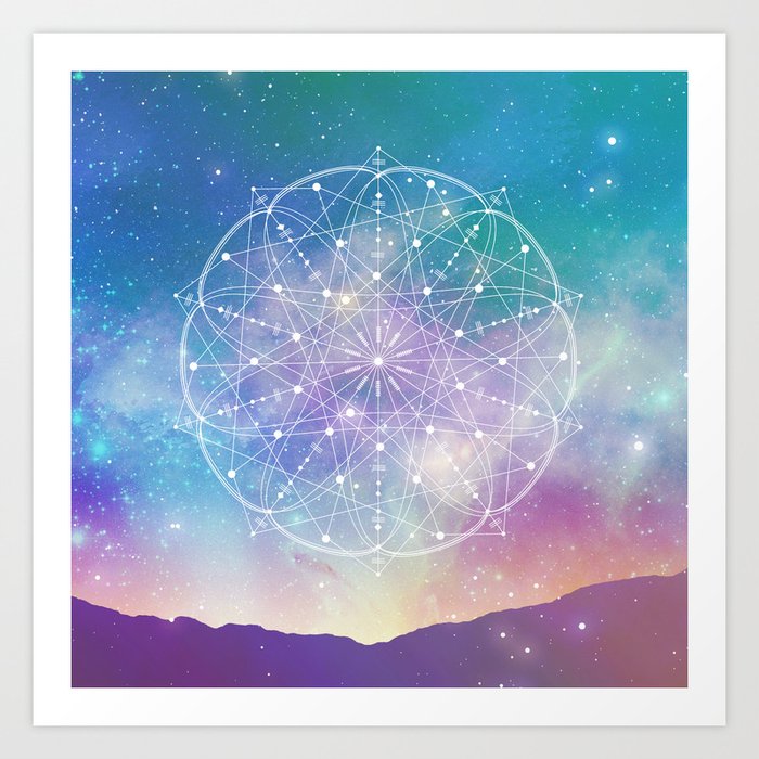 Sacred Geometry (Interconnected) Art Print