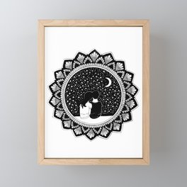 Black mandala  Framed Mini Art Print