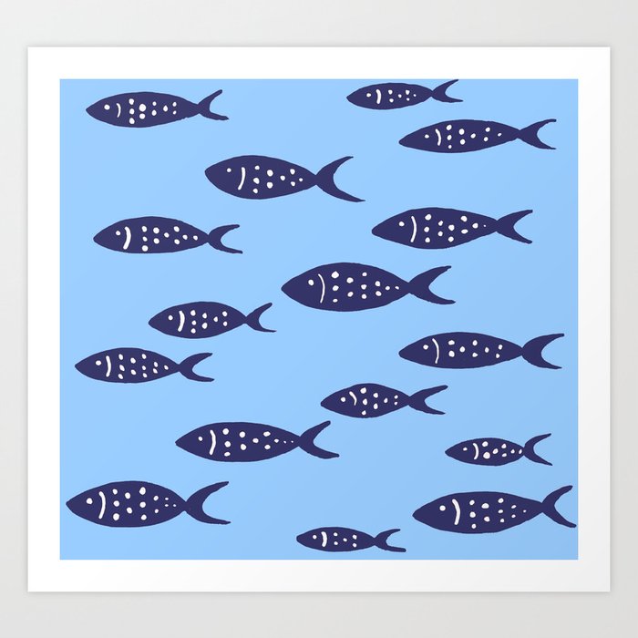 Blue Fish Art Print