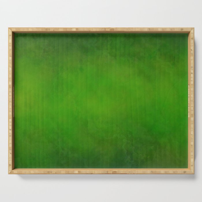 Abstract green vignette Serving Tray