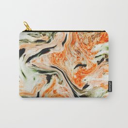 Modern orange and green marble Carry-All Pouch | Marbled, Watercolor, Texture, Coral, Marble, Abstractwaves, Abstract, Paintbrush, Waves, Wavesart 