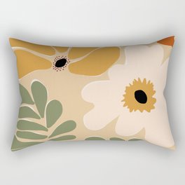 columbian old retro floral art print  Rectangular Pillow
