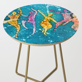 The Joy Of Dancing Turquoise Side Table
