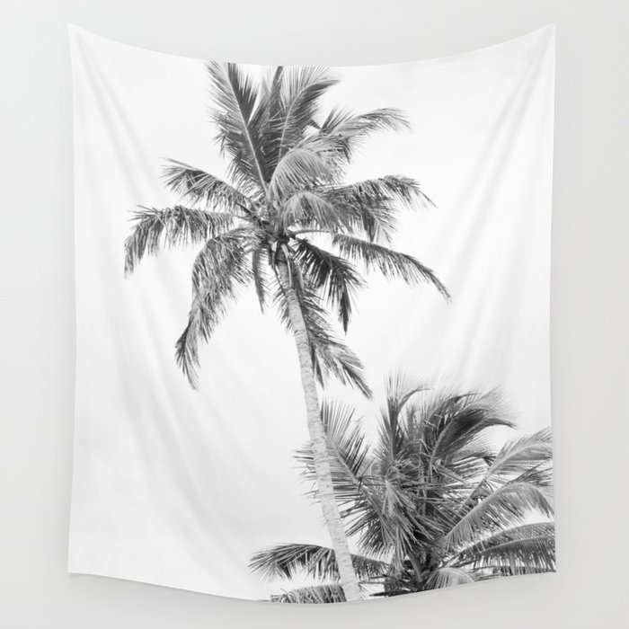 Floridian Palms Black & White #1 #tropical #wall #art #society6 Wall Tapestry