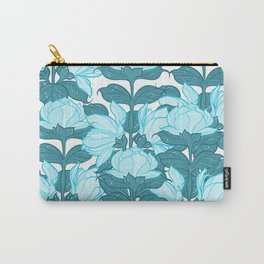 ROYAL GARDEN BLUE Carry-All Pouch | Vectorflowers, Pattern, Spring, Vectorleaf, Flowers, Bloom, Summer, Nature, Blue, Floral 