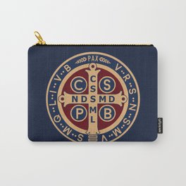 Saint Benedict Medal Carry-All Pouch | Benedictine, Benedict, Faith, Catholics, Pax, Christian, Hope, Guadalupe, Cross, Prayer 