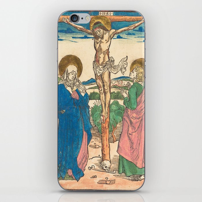 Christ on the Cross Between the Virgin and Saint John, 1493 iPhone Skin
