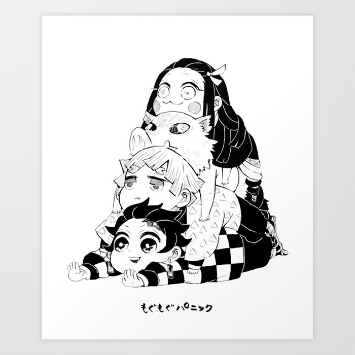 demonslayer kimetsu no yaiba art print by mirrortab society6